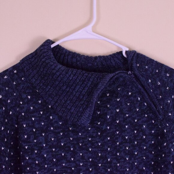 Tiara International Women's Chunky Cotton Turtleneck Sweater Winter Christmas M - Picture 2 of 8